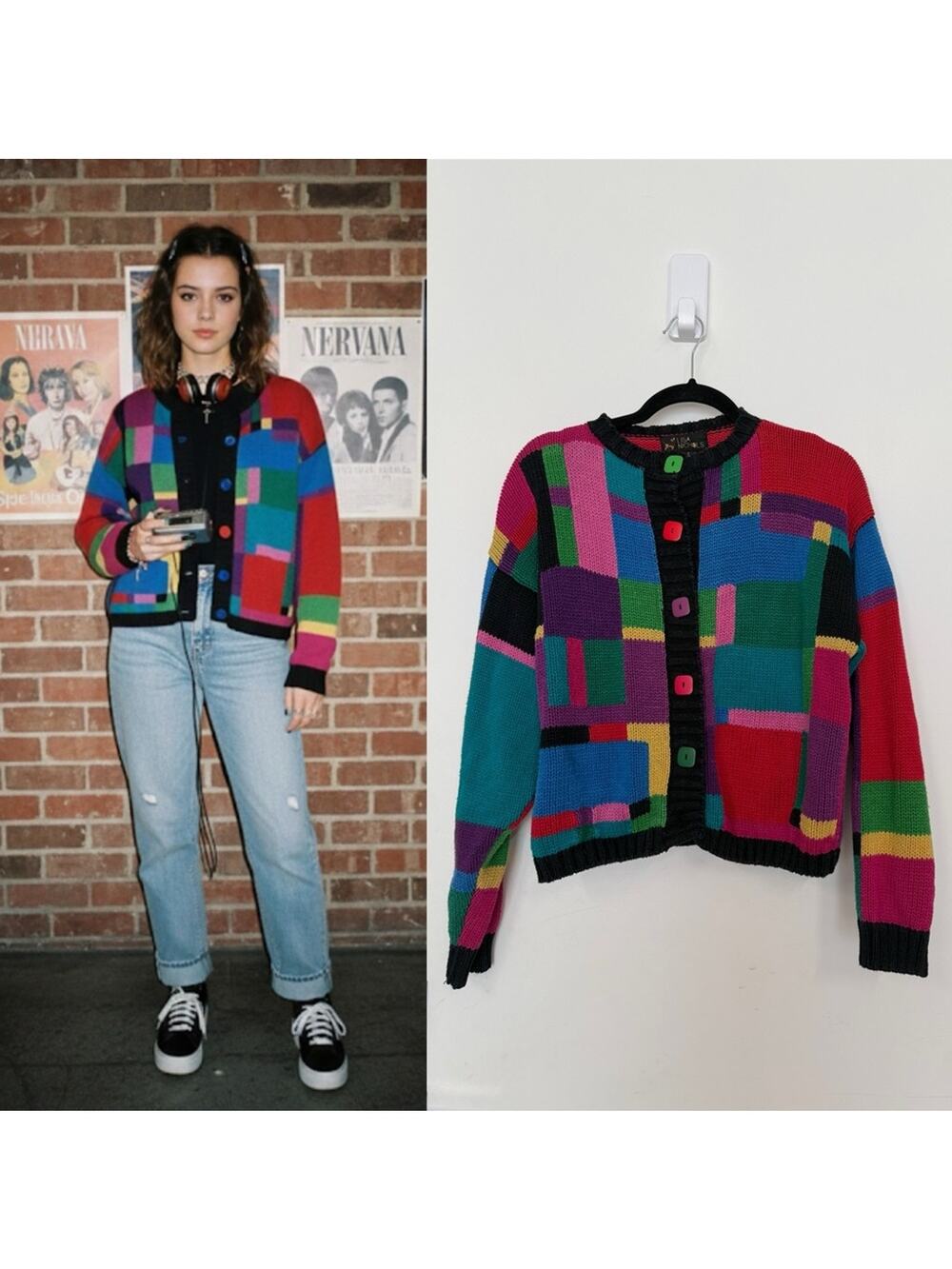 Vintage Lisa Nichols Colorblock Sweater
